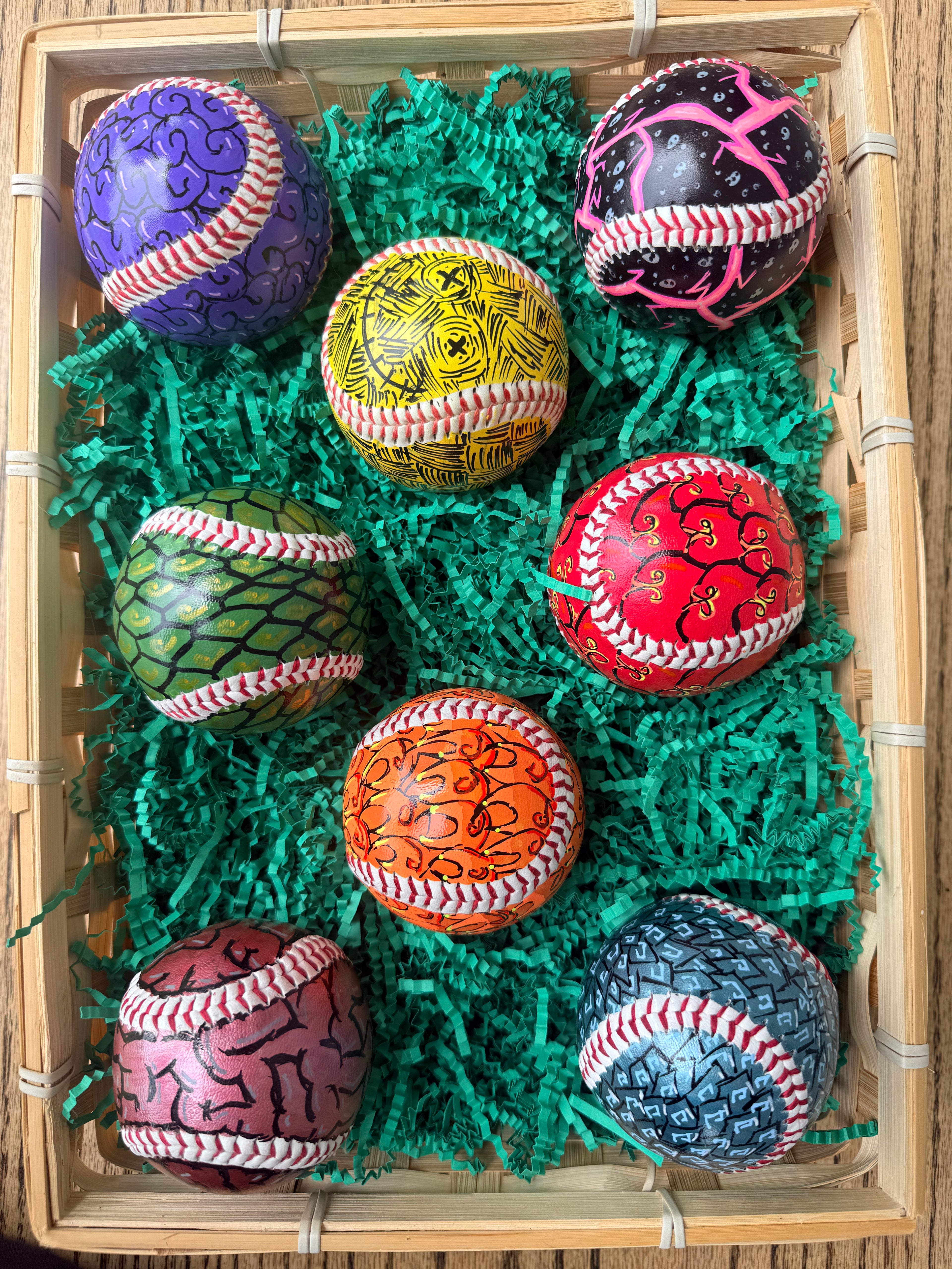 One Piece Devil Fruit Painted Baseball