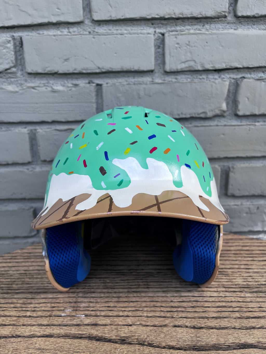 Ice Cream Painted Helmet
