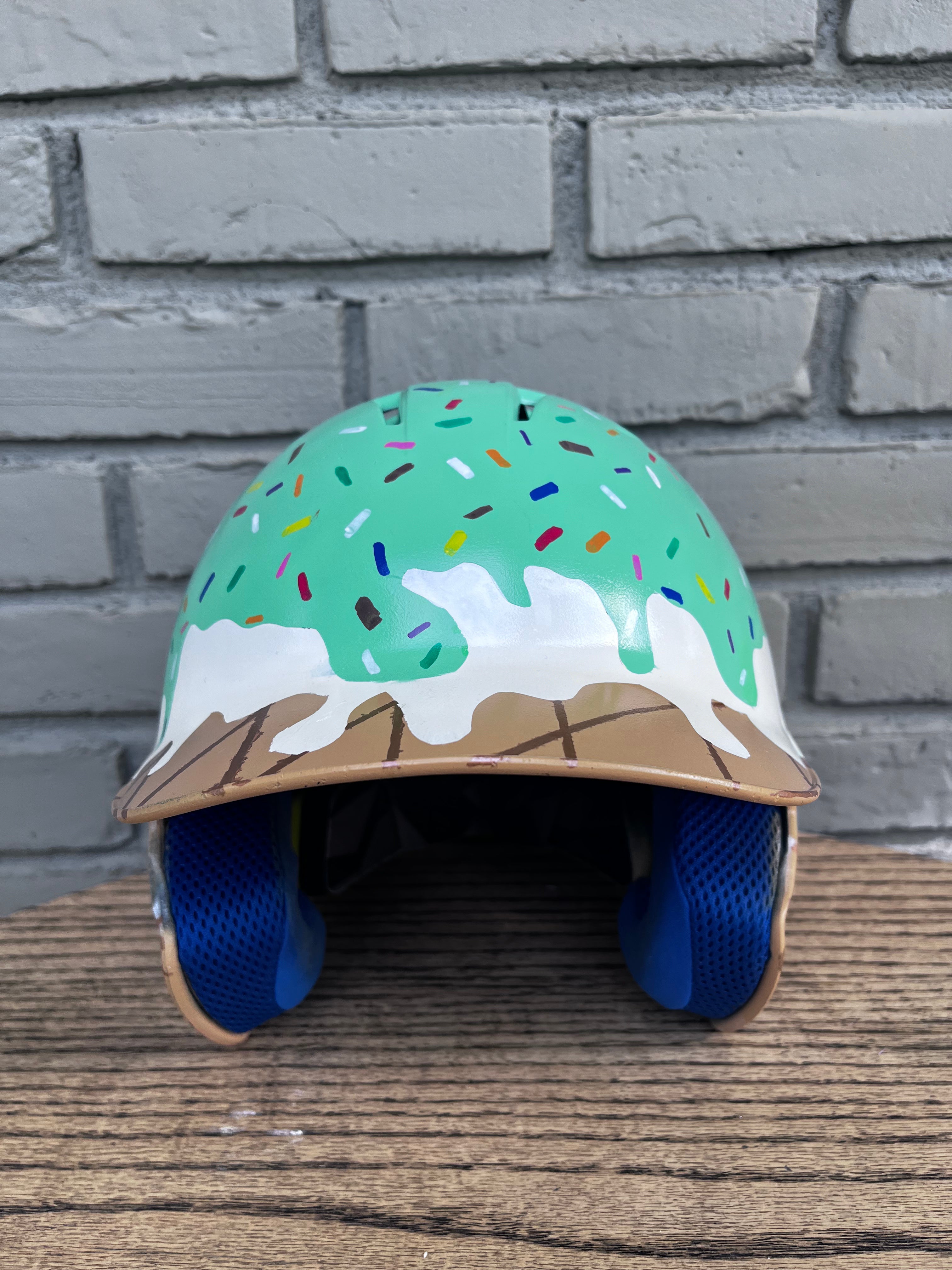 Ice Cream Painted Helmet