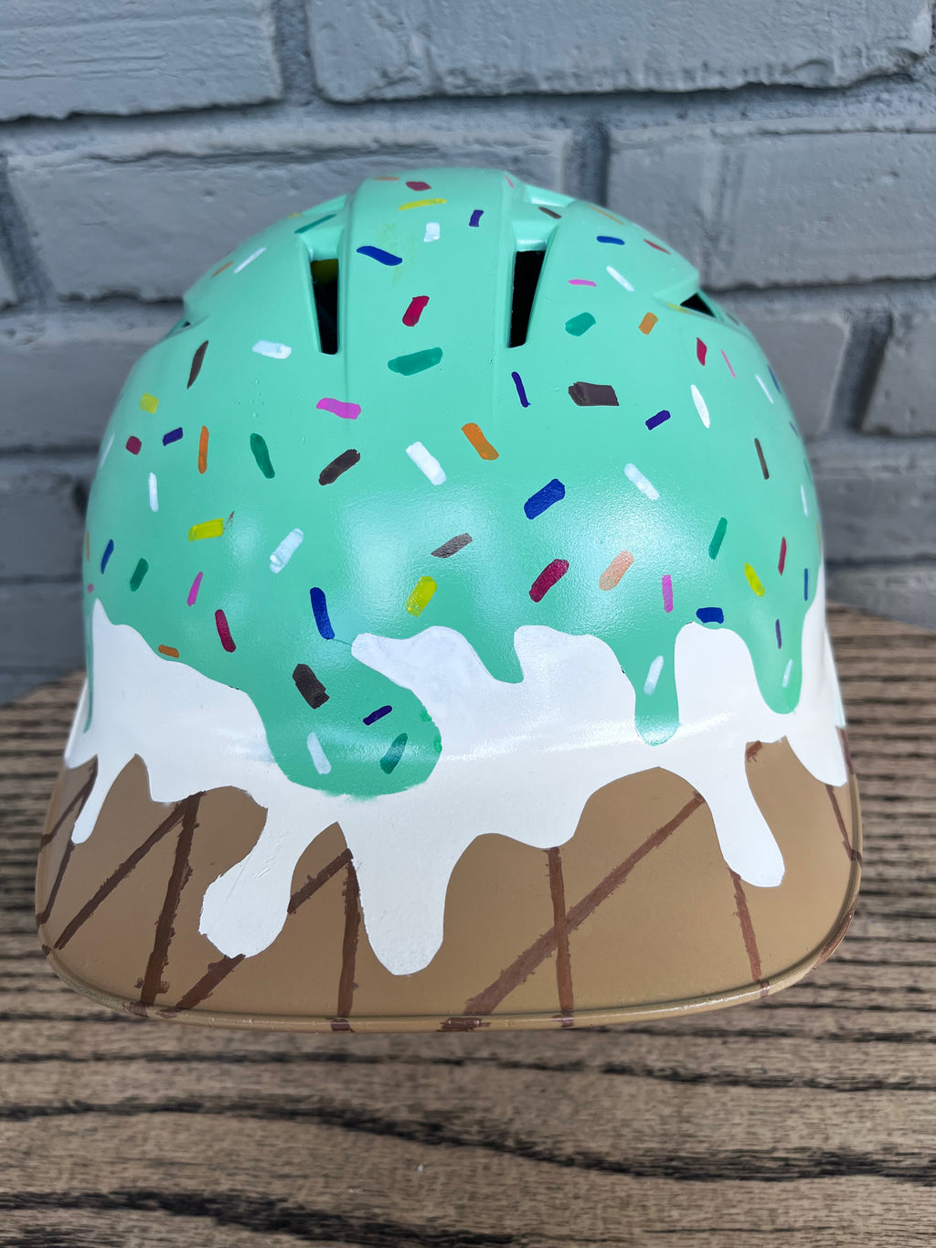 Ice Cream Painted Helmet