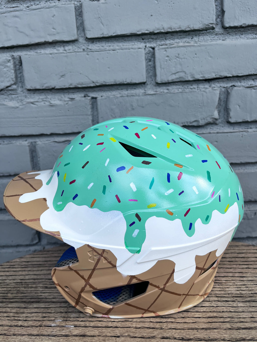 Ice Cream Painted Helmet