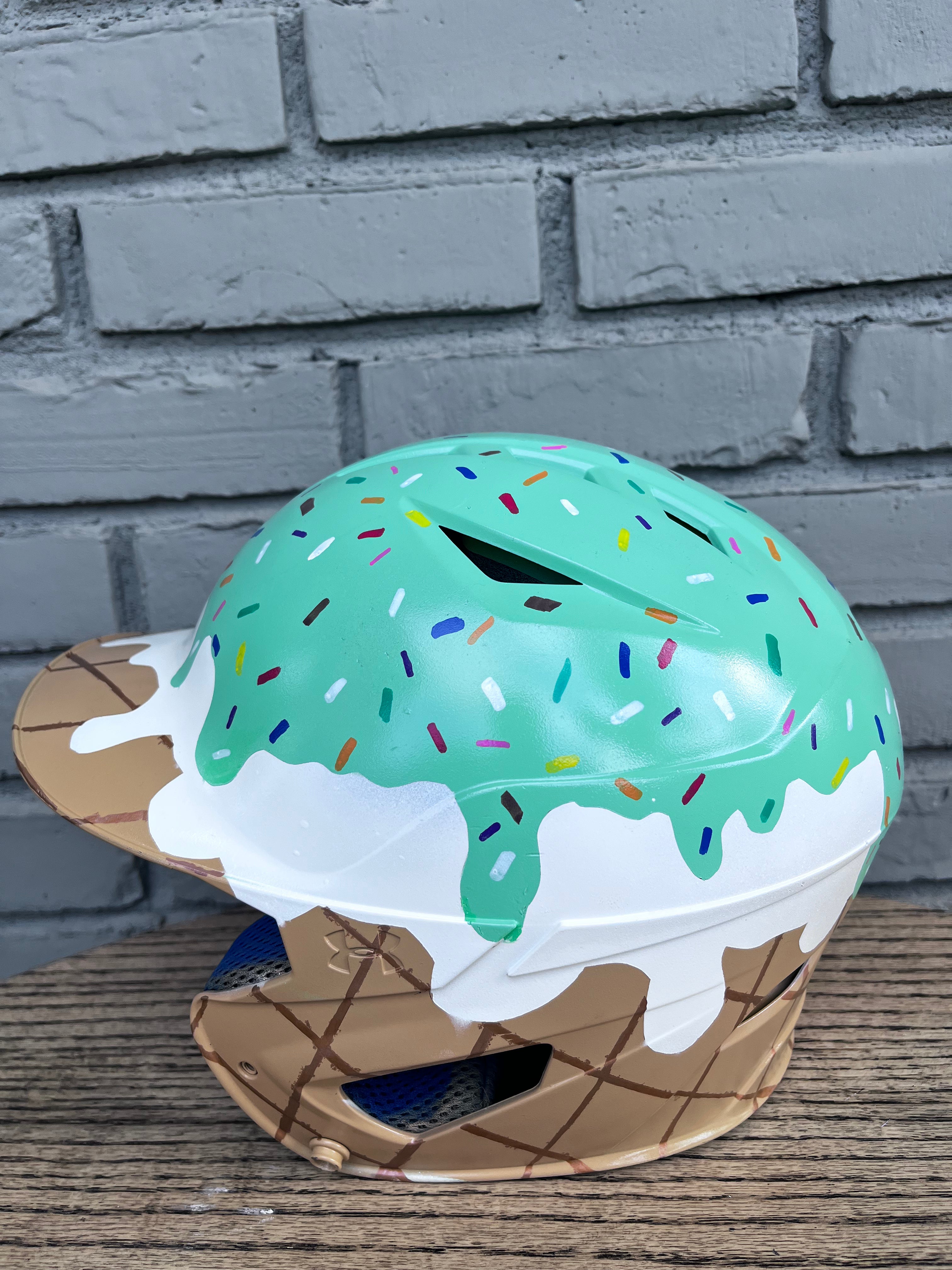 Ice Cream Painted Helmet