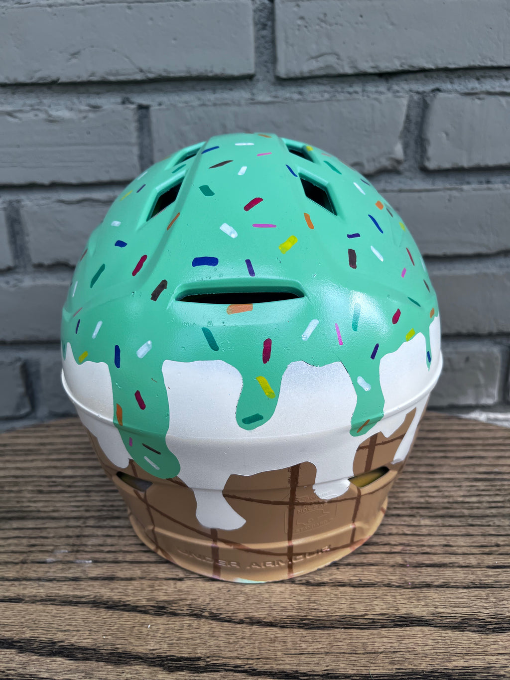 Ice Cream Painted Helmet