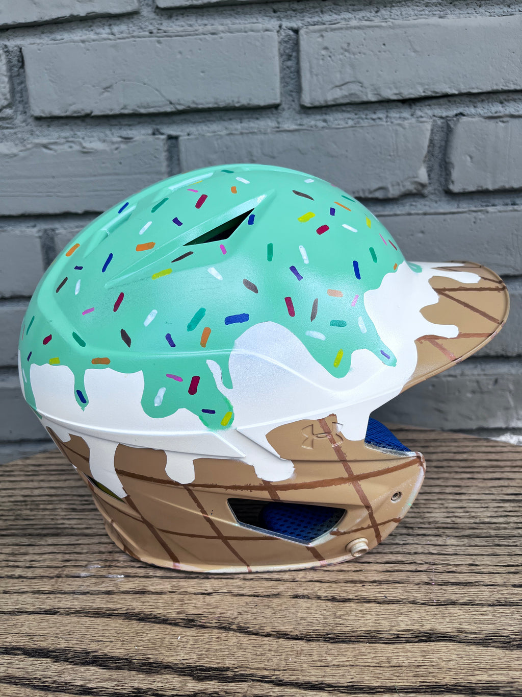 Ice Cream Painted Helmet