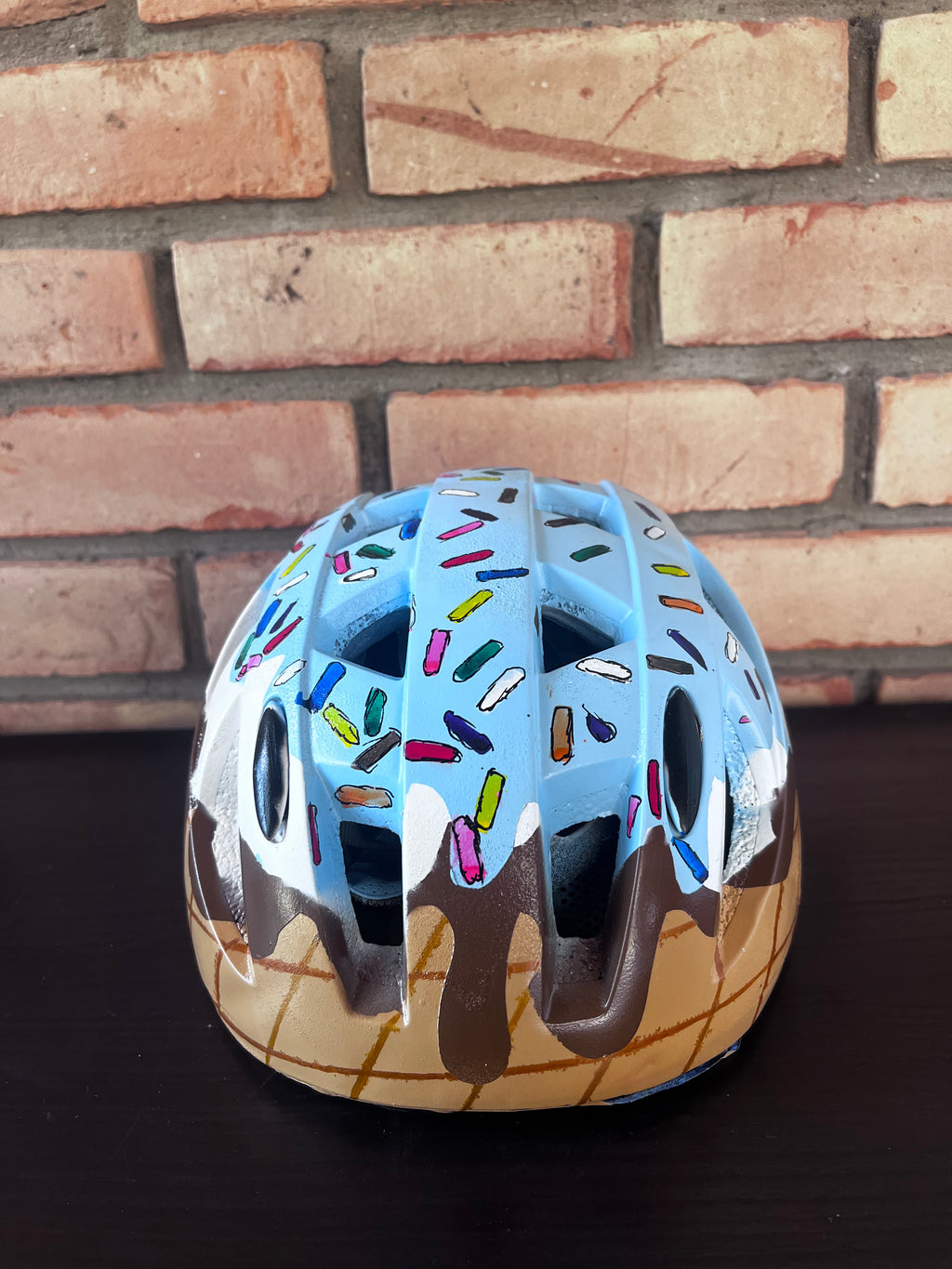 Ice Cream Painted Helmet