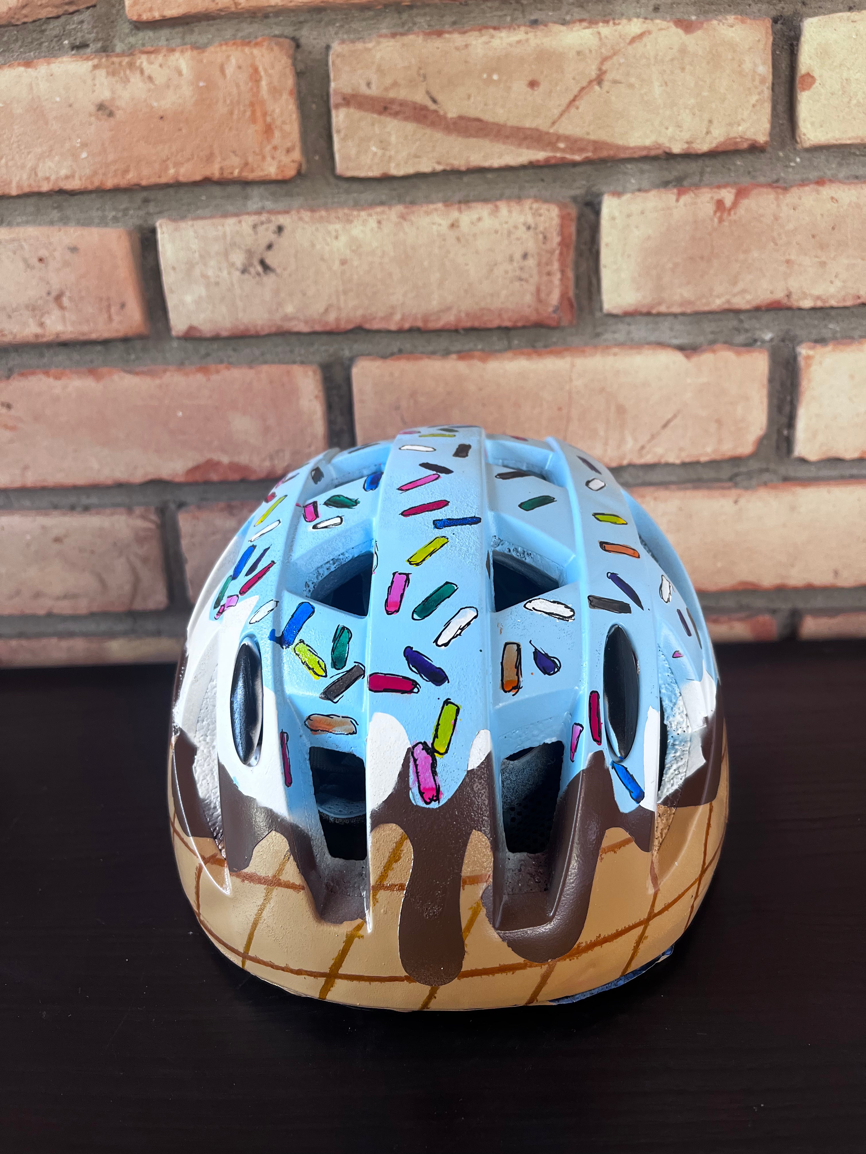 Ice Cream Painted Helmet
