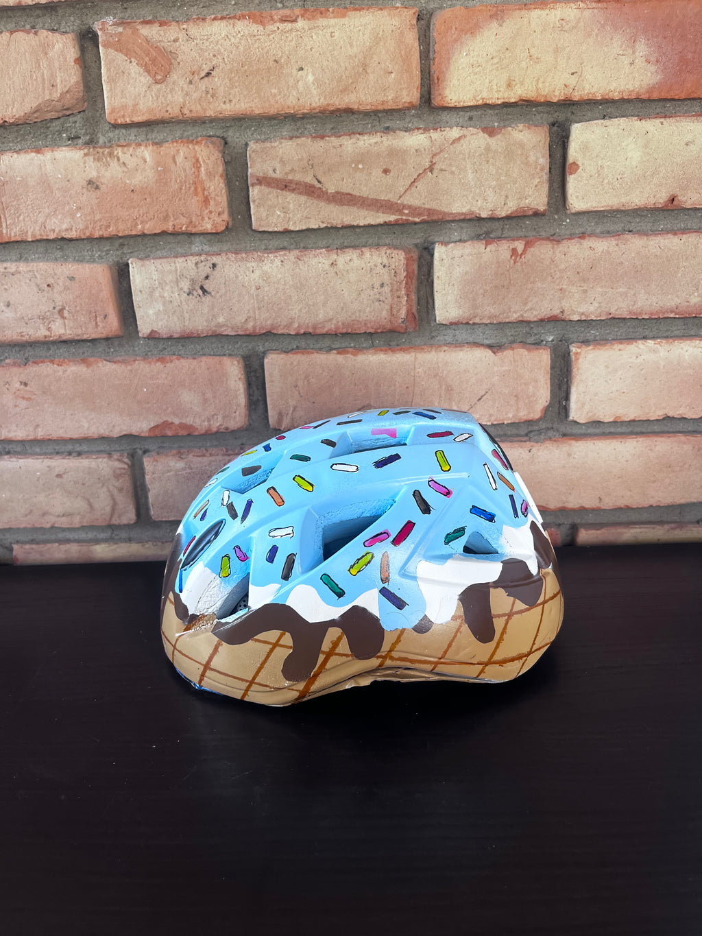 Ice Cream Painted Helmet