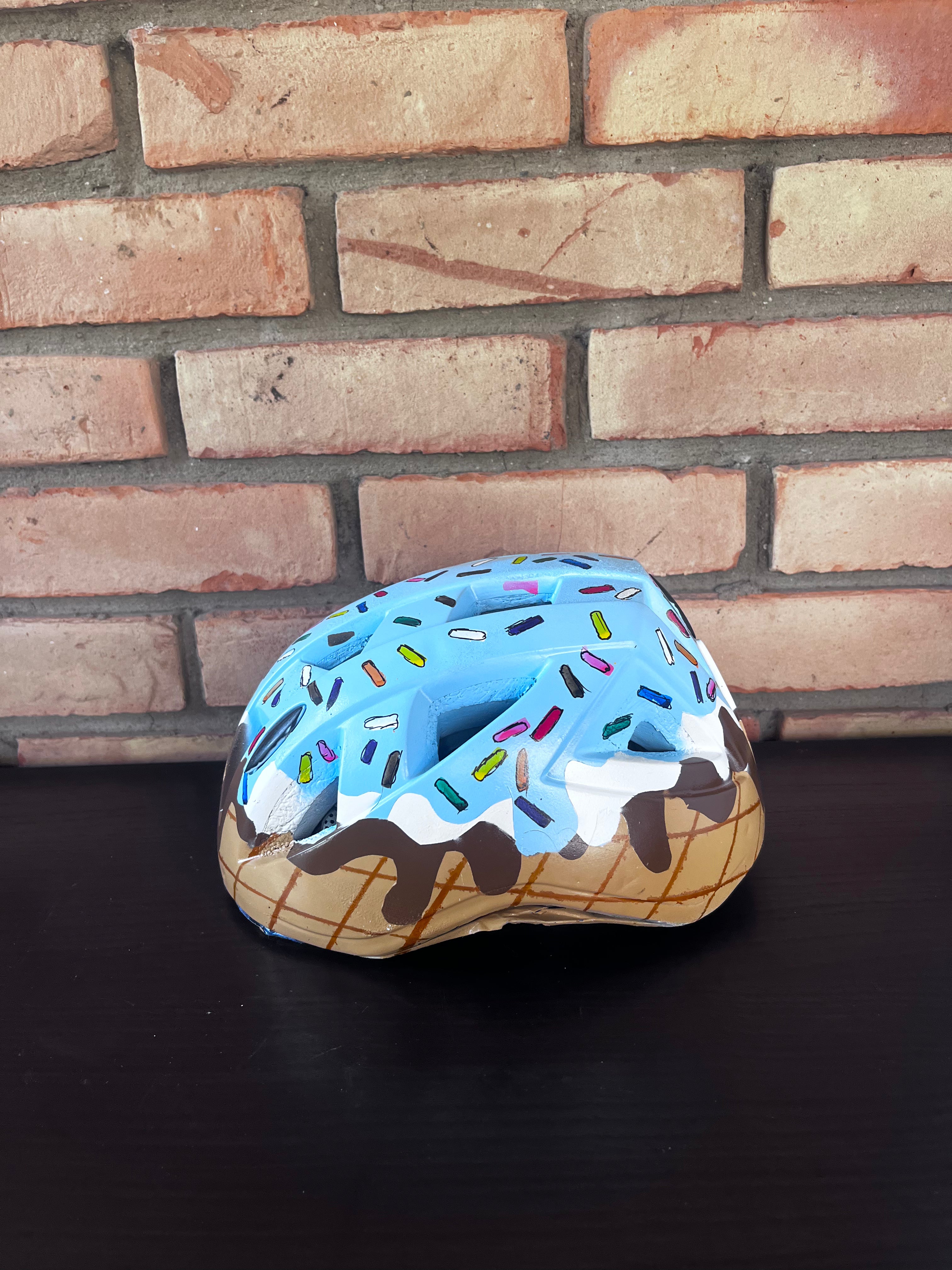 Ice Cream Painted Helmet