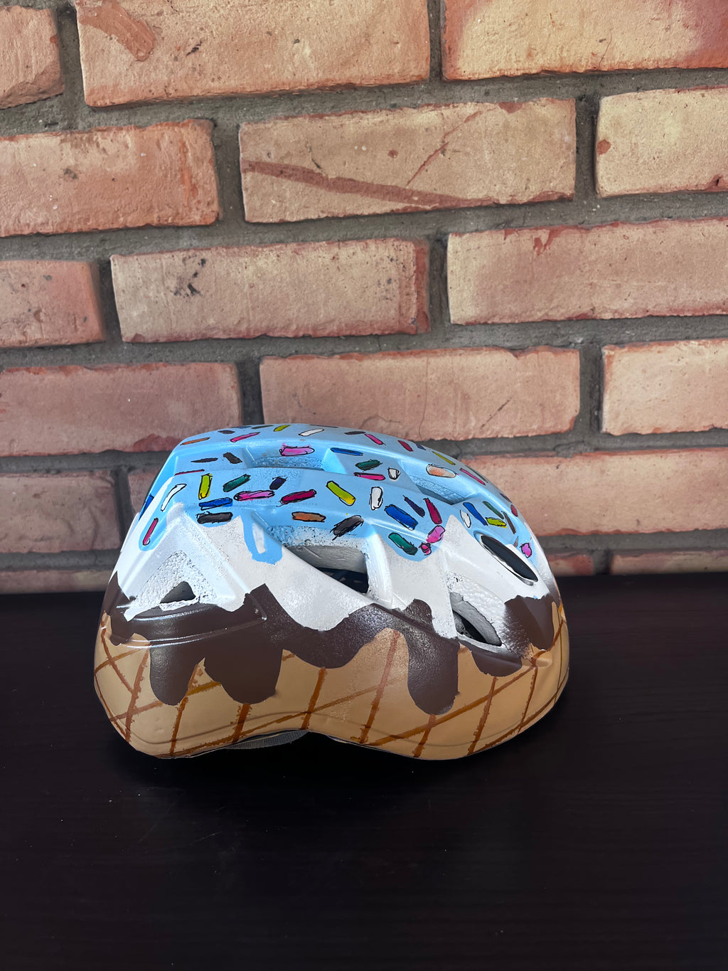 Ice Cream Painted Helmet
